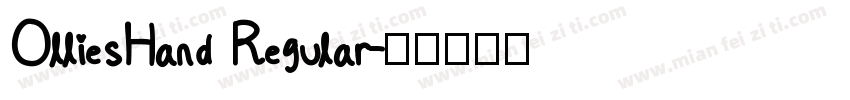 OlliesHand Regular字体转换